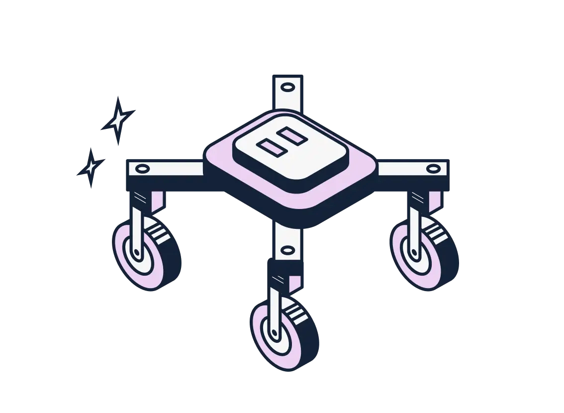 four legged robot on wheels