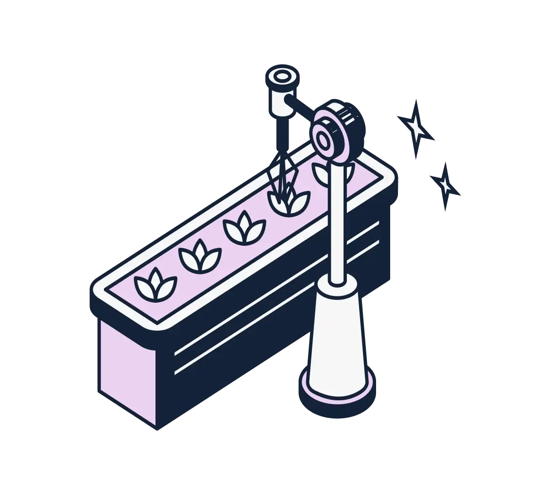 Robot arm placing things on conveyor belt