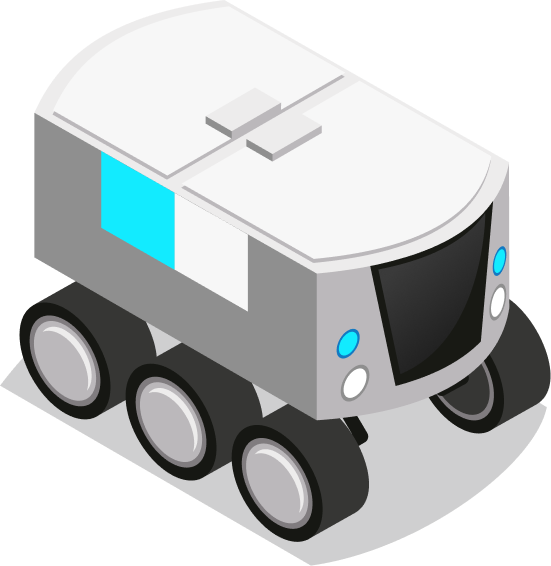 Robot with storage compartments